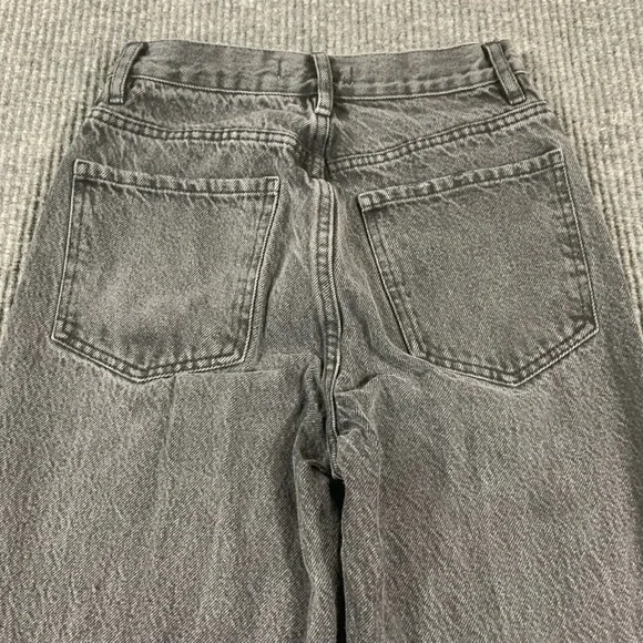 Pacsun Jeans Womens 25  Black Denim Dad Jean Distressed Baggy High‎ Rise 25x30 - Picture 15 of 16